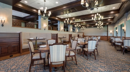 Member dining area at Inverness Club, for which Miller Diversified served as construction manager as owner's advisor