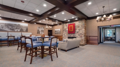 An internal gathering area at inverness Club, construction project by Miller Diversified