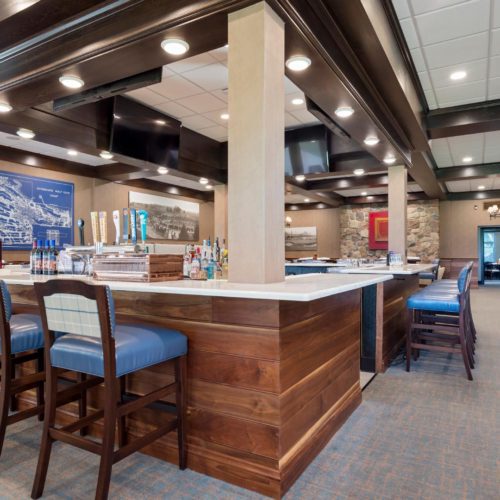 Bar area inside the Inverness Club, for which Miller Diversified Construction was Construction Manager as Owner's advisor