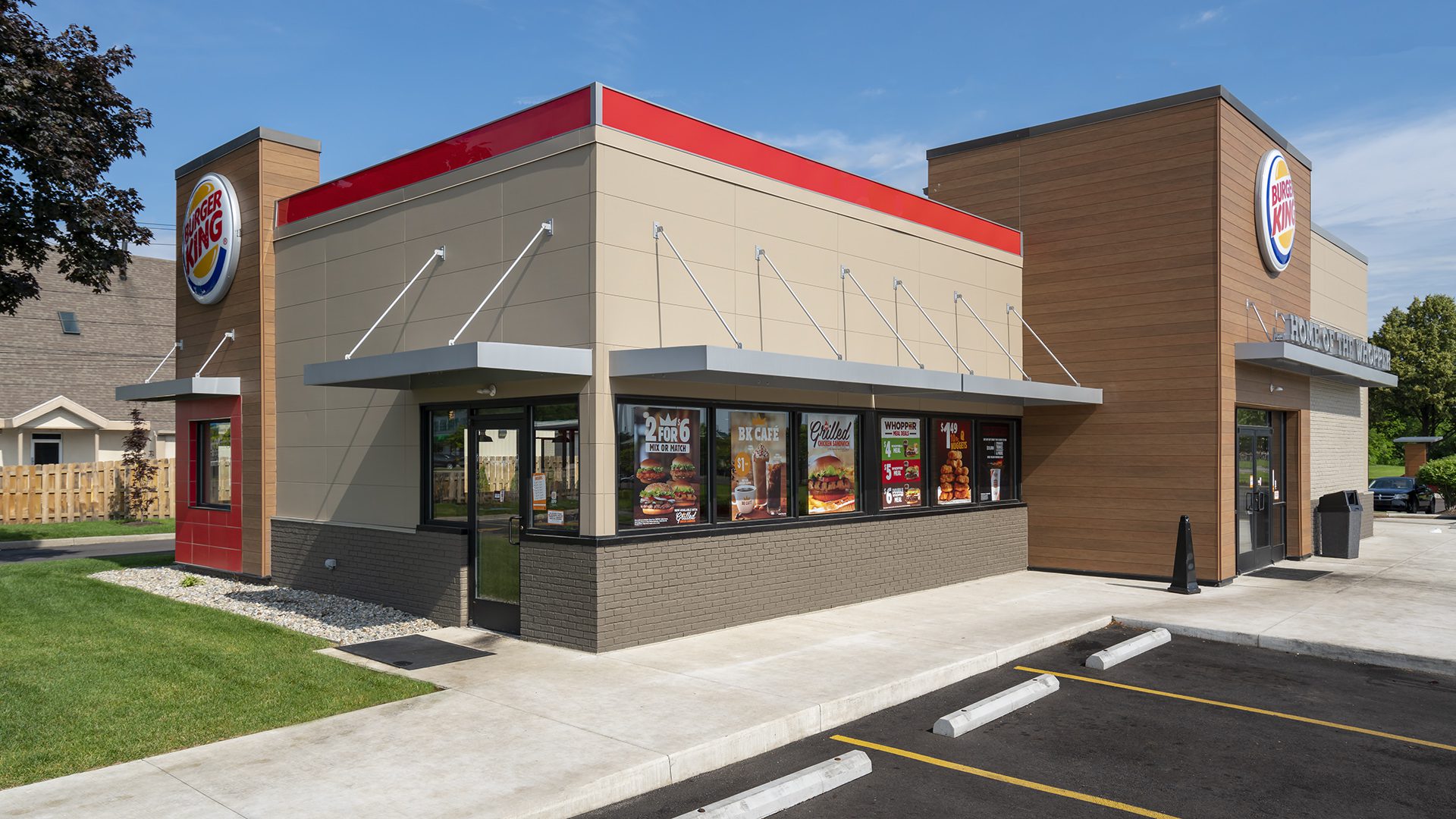 Side angle of the Burger King commercial construction project