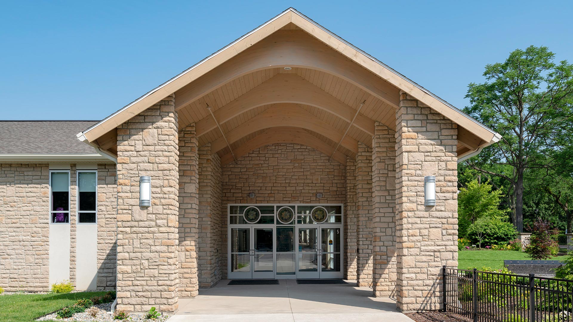 Front walkway for a construction manager as owner's advisor project by Miller Diversified