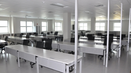 A spacious classroom for the Greene County Career Center, for which Miller Diversified Construction served as owner's representative