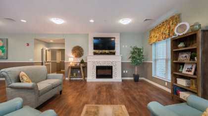 The living area from a supported living home for Sunshine Inc. of Northwest Ohio, constructed by Miller Diversified