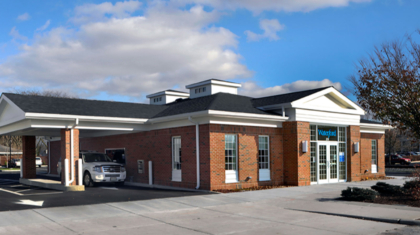 A drive-thru ATM area from our Waterford Bank commercial construction project