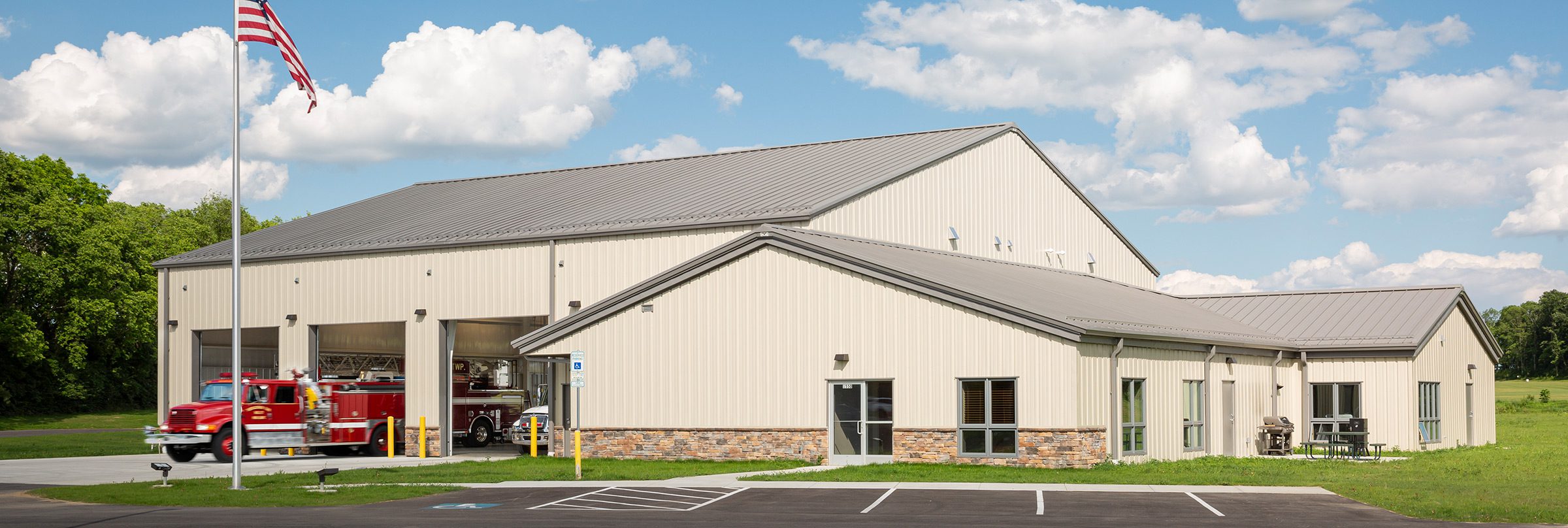 firestation-commercial-constuction-project This design-build fire station construction project was completed by the Miller Diversified Construction team