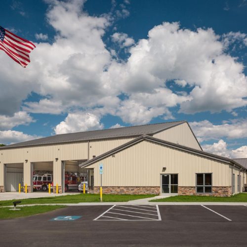 Fire station commercial construction project work completed by Miller Diversified