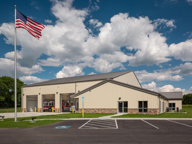 Fire station commercial construction project work completed by Miller Diversified