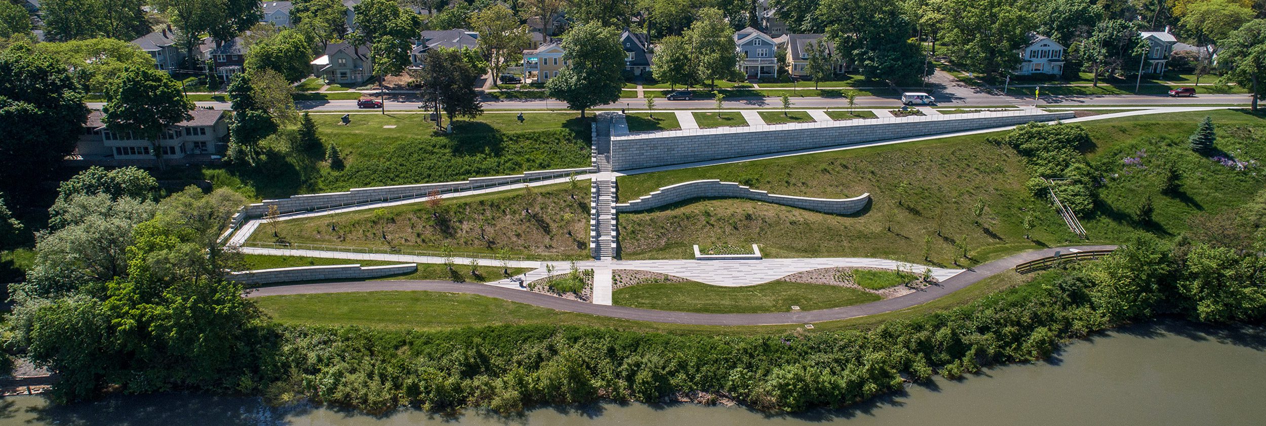 riverside-park-commercial-construction-project Miller Diversified completed a riverwalk project for the City of Perrysburg in Northwest Ohio